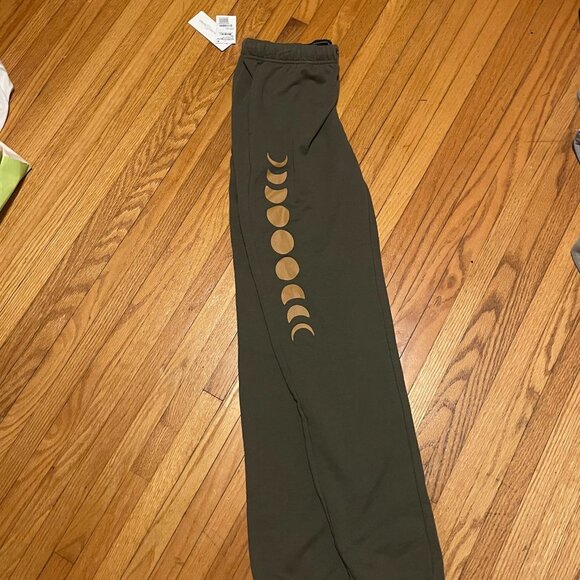 NWT Treasure & Bond Kids' Moon Graphic Green Cotton Joggers Girls XL 14 / 16 - Picture 2 of 4